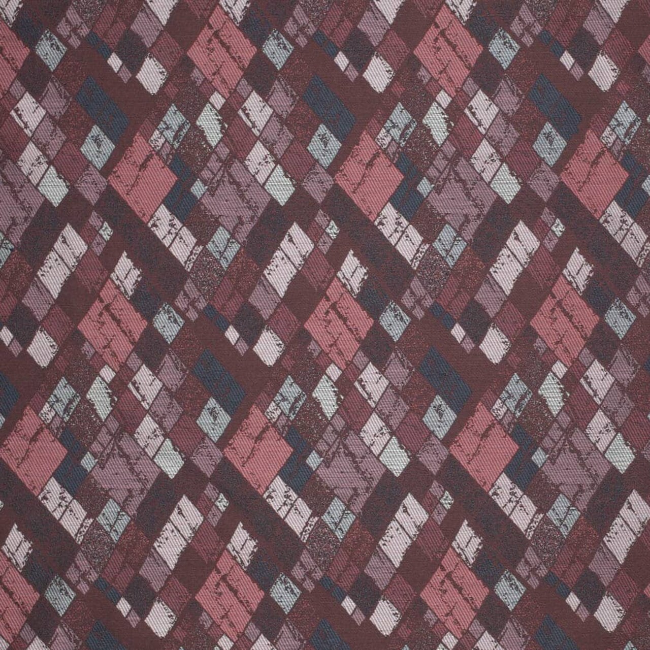 Plum - Purple Abstract Geometric,diamonds Upholstery Fabric 54 Inches"